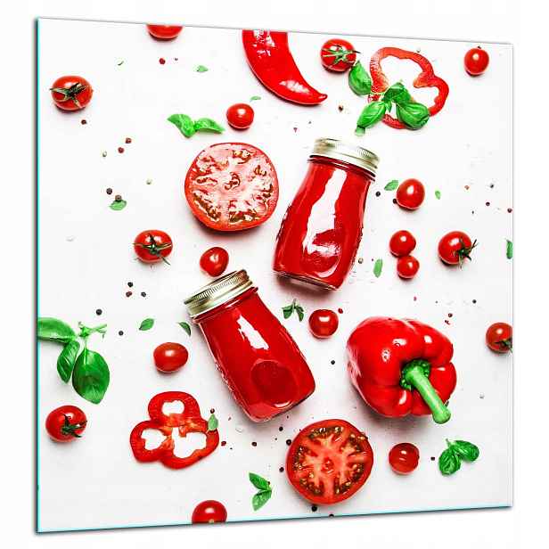 Skleněná Ochranná Deska Panel Lepidlo 60x65 Paprika
