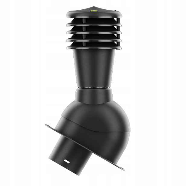 Větrací komín Smartline profil E fi 125 mm nezateplený, černý