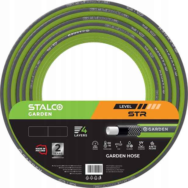 Hadice Str 3/4″ 50 m Stalco Garden Vyztužená 4-VRSTVÁ S102083450