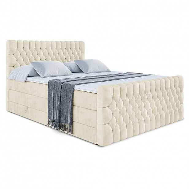 ALTDECOR POSTEL boxspring SERENE-Z KING – 180 x 200 – H3/H4 – béžová