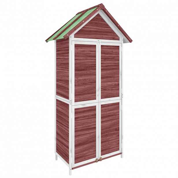 vidaXL Zahradní přístřešek na nářadí moka 89 x 52,5 x 175 cm borovice