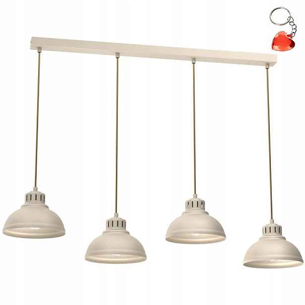 Béžová čtyřbodová závěsná lampa na liště Sven 8893 Luminex