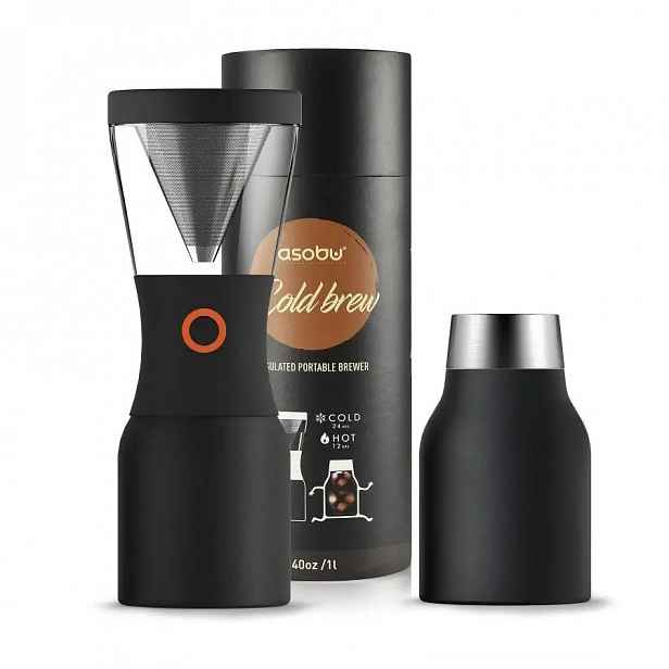 Asobu Cold Brewer kávovar na ledovou i horkou kávu černý