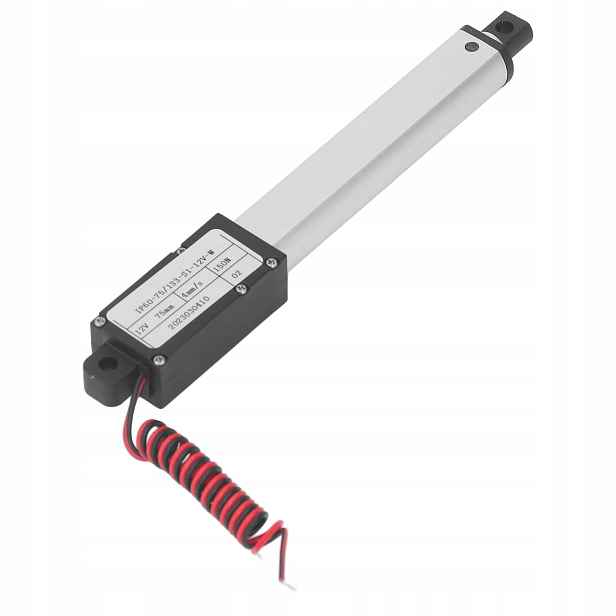 Elektrický Lineární Pohon Mikro 12V Skok 75 mm 150N Pro Roboty