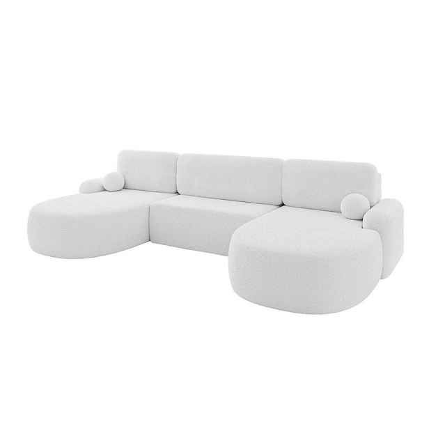 ALTDECOR SEDACÍ SOUPRAVA s funkcí spaní a úložným prostorem LIRA-U - 335x172x89 bílá