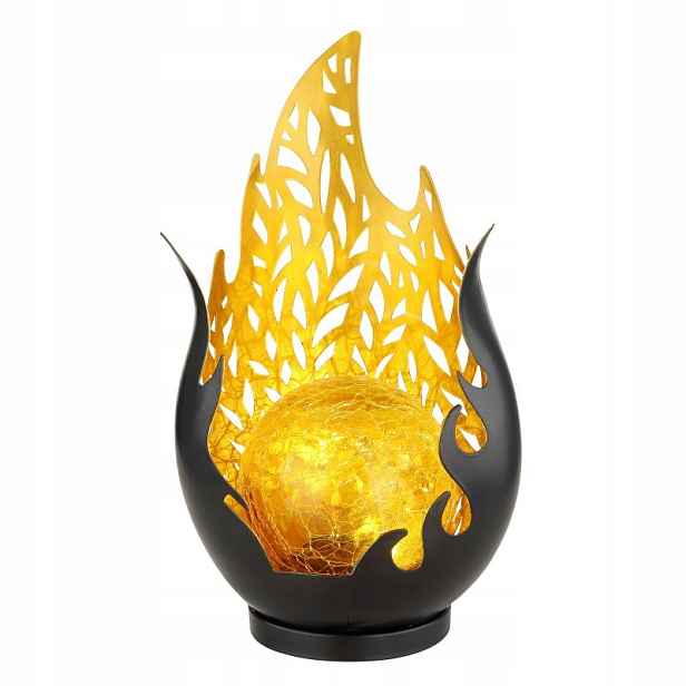Led lampa Zahrada Solar Černá Moderní 26 cm IP44 Globo Osvětlení