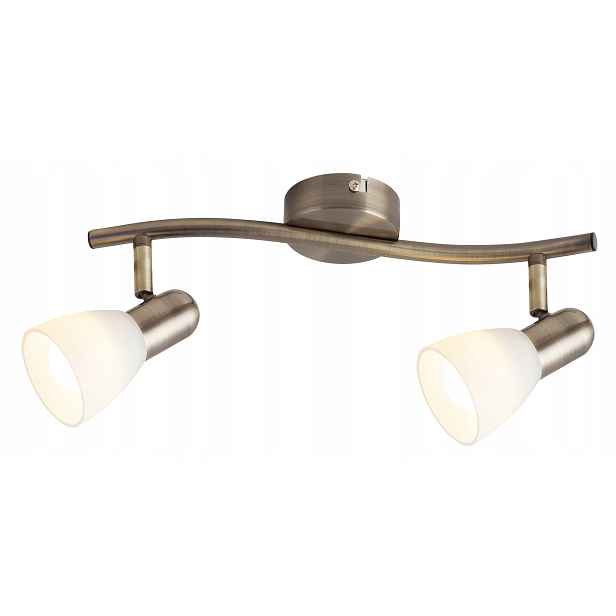 Nástěnný a stropní reflektor hnědý bílý E14 2x40W Soma 6307 Rabalux