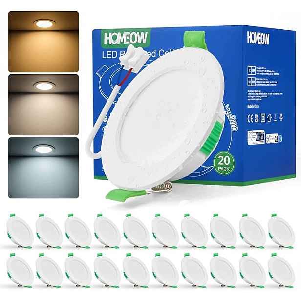 Sada Reflektorů Pro Montáž 20 Kusů 2700/4000/6000K 400LM 5W