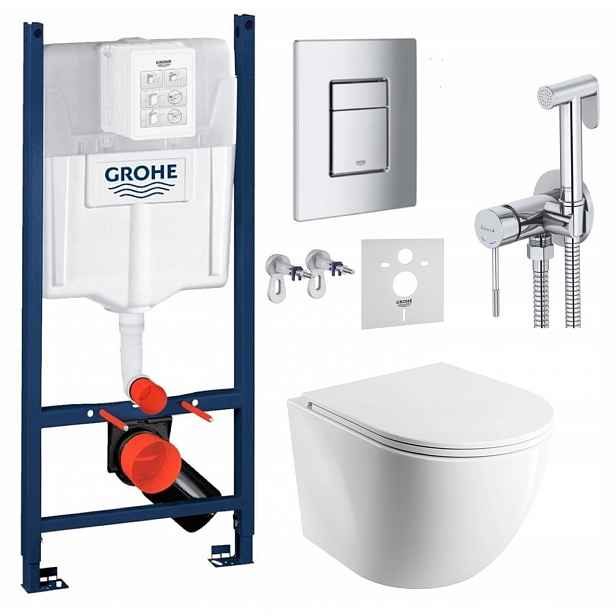 Wc Set Stelaz Grohe Wc Mísa Omnires Tlačítko baterie chrom