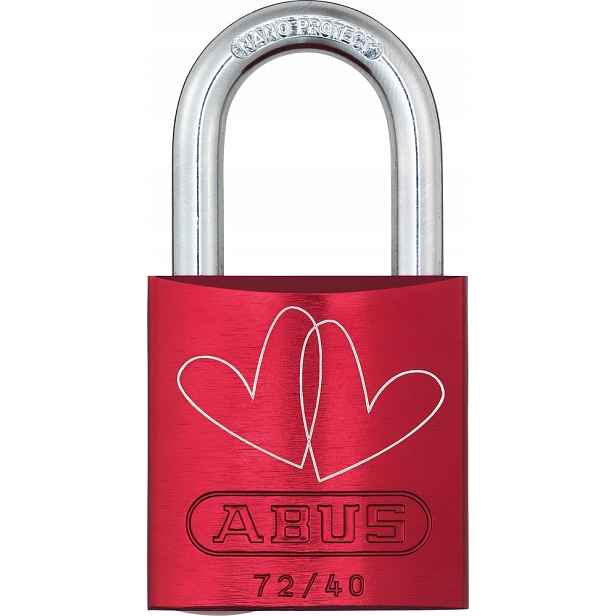 Hliníkový visací zámek Abus 72/40 Love Lock pro zamilované