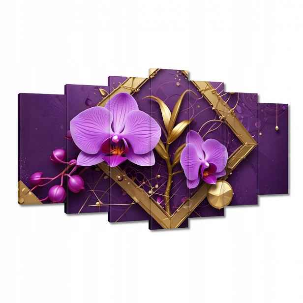Obrazy 140x80 Fialové orchideje a zlo