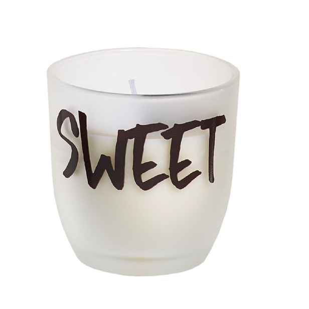 SPAAS Svíčka ve skle s nápisem - SWEET