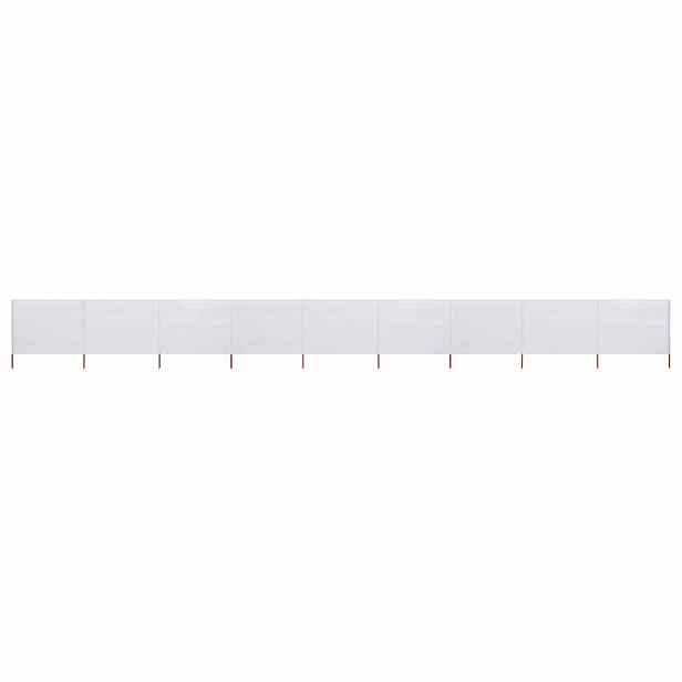 vidaXL 9dílná zástěna proti větru textil 1200 x 160 cm pískově bílá