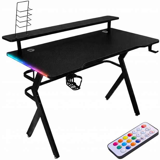 Herní Stůl Led Rgb Počítačový Podsvícený Pro Hráče 120x60