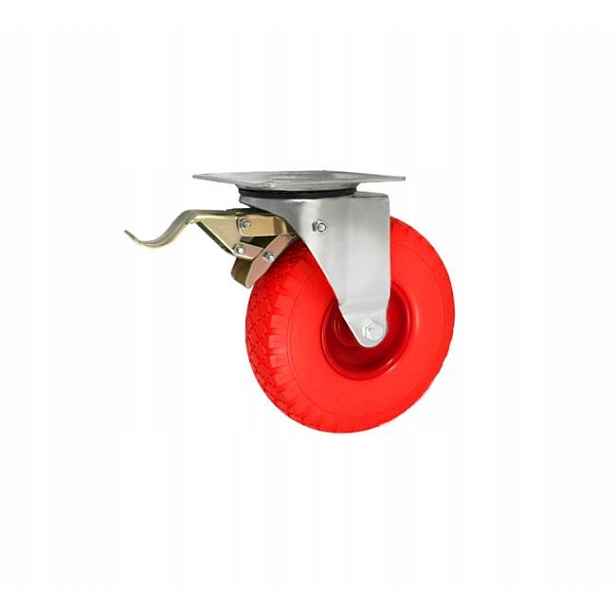 Kolečko 260 mm pěnové, otočné s brzdou, N 100 kg, Fel metal, plošinové vozíky