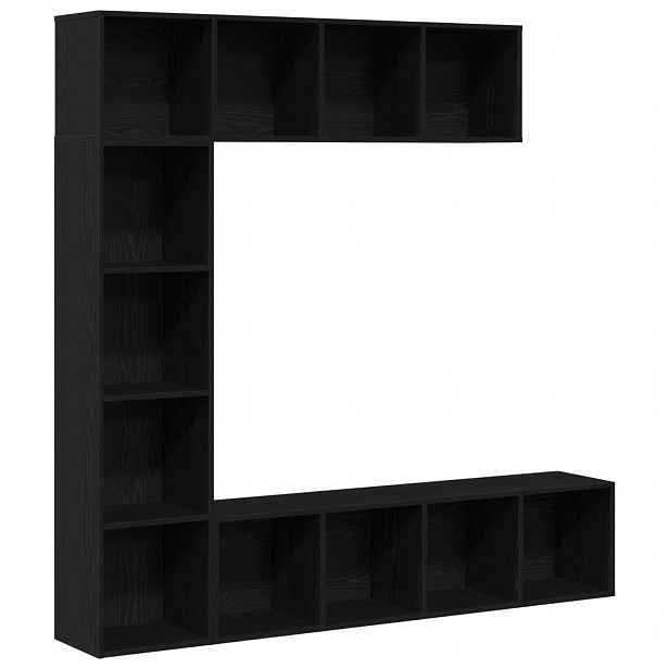 vidaXL Knihovna 12 úrovní 3 ks 36 x 30 x 143 cm Kompozitní dřevo