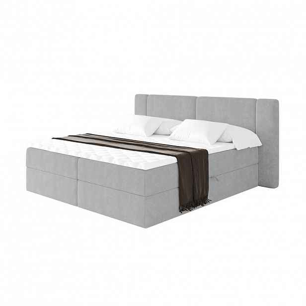 ALTDECOR POSTEL boxspring s matrací H4 - EVON - 180x200 cm Šedá