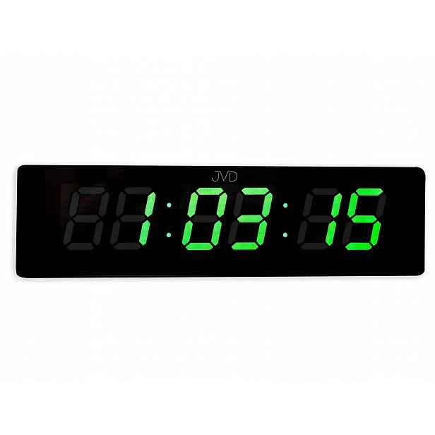 Hodiny Jvd DH4813.2 Černý Alarm Digitální Datumovka Velký Čitelný
