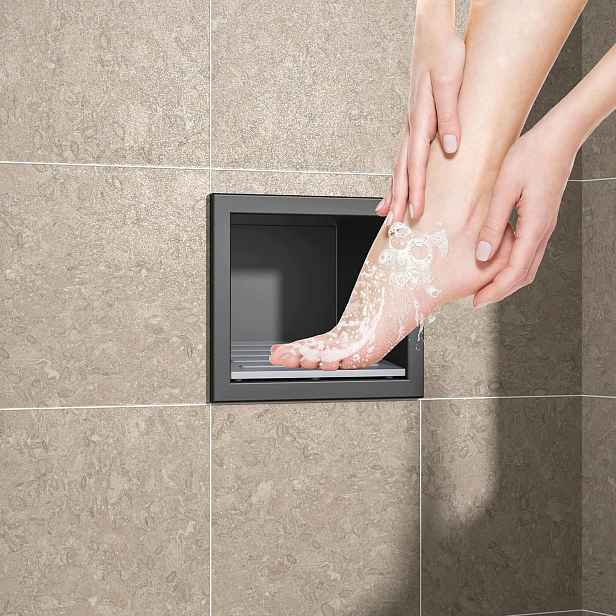 Sprchová vanička z nerezové oceli 304 Matná černá 15 cm x 12 cm