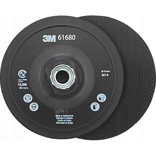 Talíř podpor.na suchý zip M14 s středícím otvorem 125 mm
