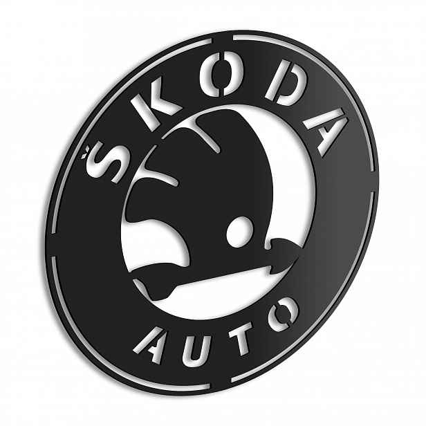 Dřevěný obraz 3D Logo Škoda Nástěnná Dekorace Dárek