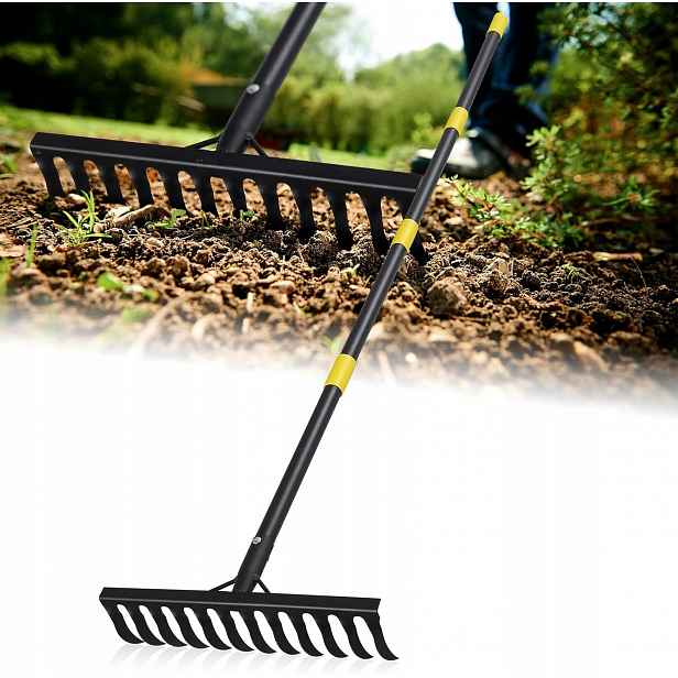 Hrábě Hráble 118 CM 12 Zubů Pro Kyprení Zeminy A Čištění Listí