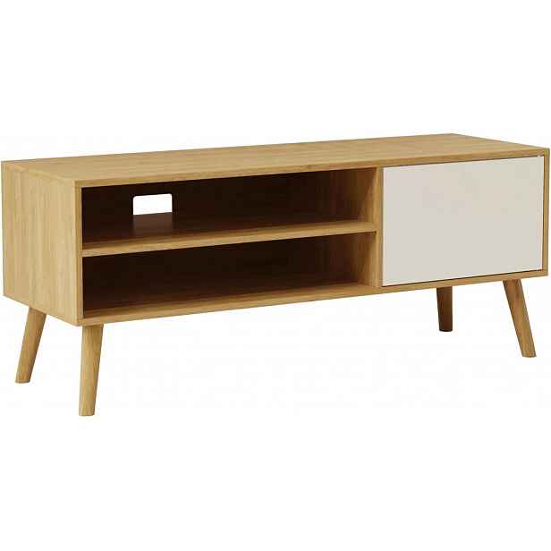 Vasagle Stojan Na Televizor 55 Palců 120 CM Skladování Dub Krémový