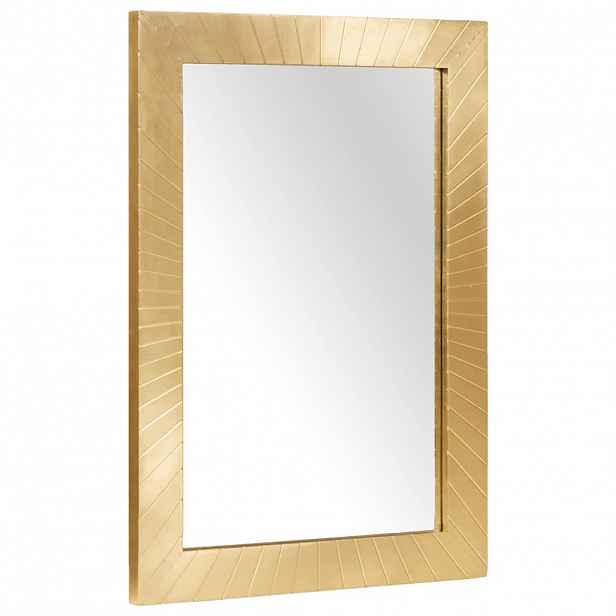 vidaXL Koupelnové zrcadlo Nástěnný se zrcadlem Zlatá 50 x 2,5 x 70 cm