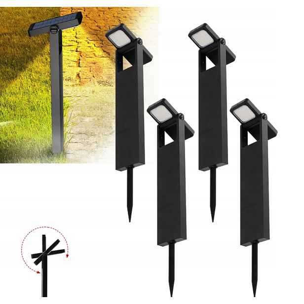 4 x Stojací zahradní sloupková lampa 70 cm venkovní 3500K Led teplá bílá