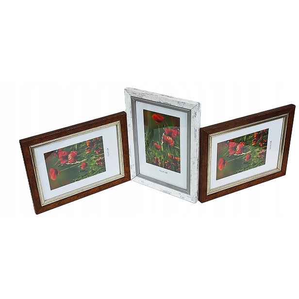Galeria multirama Flash fotografie 15x21 cm Trojitá úroveň/vertikální/horizontální Br/bi/br
