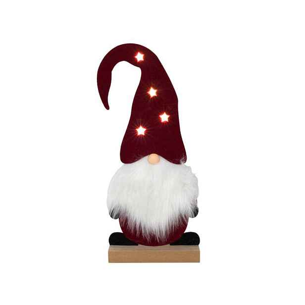 HIT Plstěná figurka 35cm skřítek LED světýlka