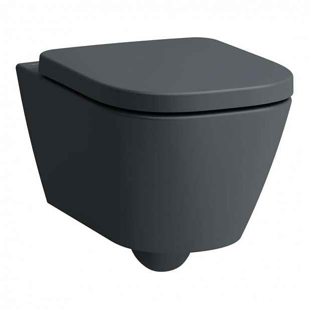 Laufen Meda - Závěsné WC, Rimless, matný grafit H8201107580001
