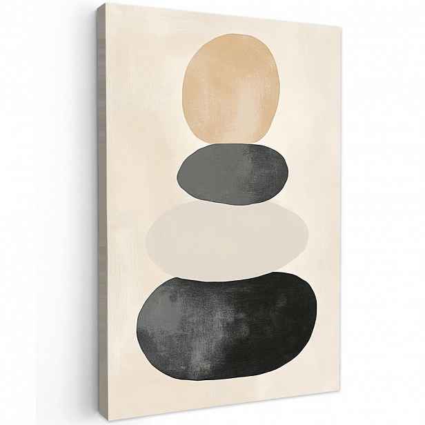 MuchoWow OBRAZ NA PLÁTNĚ Japandi - Wabi sabi - Béžová 20x30 cm