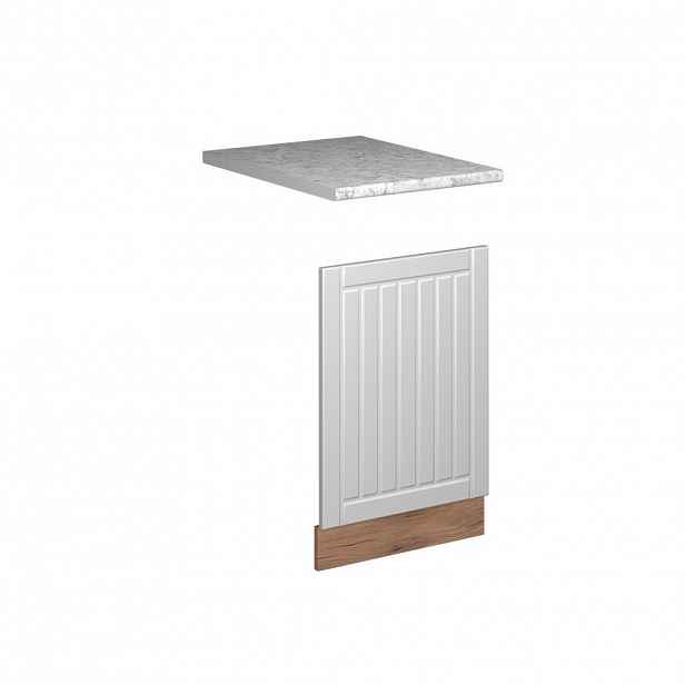 Vicco PŘEDNÍ PANEL Fame-Line, Bílý venkovský dům/Zlatý mocný dub, 45 cm, PD Mramor