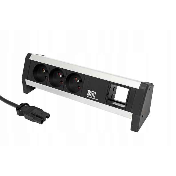 Bachmann Systém Desk 1, 3x zásuvka Cz, 1x volné, kabel 1m (902.0234)