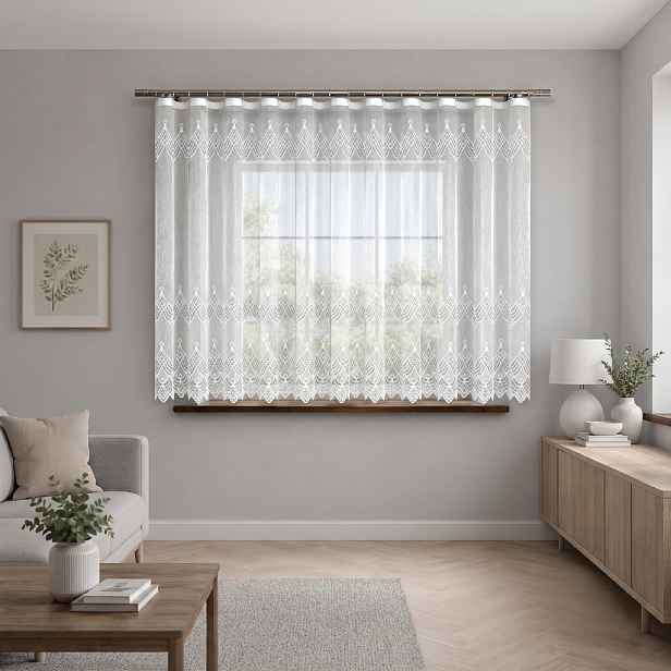 Dekorační žakárová záclona s řasící páskou AKRAM 160 bílá 300x160 cm MyBestHome