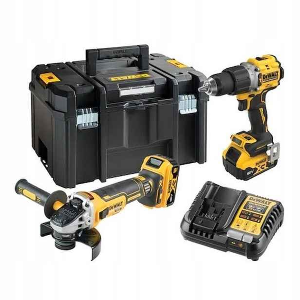 Dewalt Sada Šroubováků DCD805, Brusky DCG405, 2X5AH, Nabíječka, Kufr
