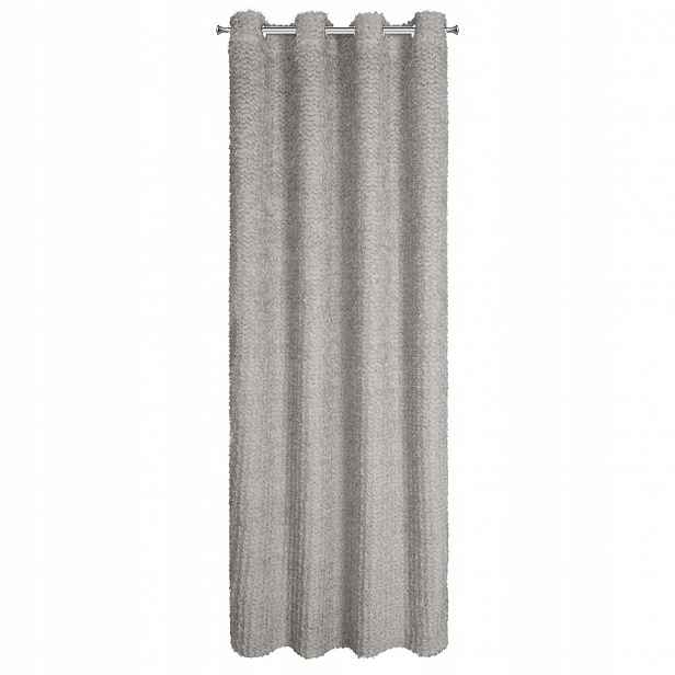 Hotový závěs na průchodkách Tiffany 135x250 Eva Minge stříbrné volánky