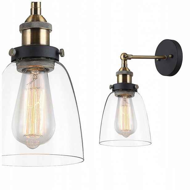 Nástěnné Led svítidlo Klasické E27 1x40W Černý Kov Francis Kancelář Italux
