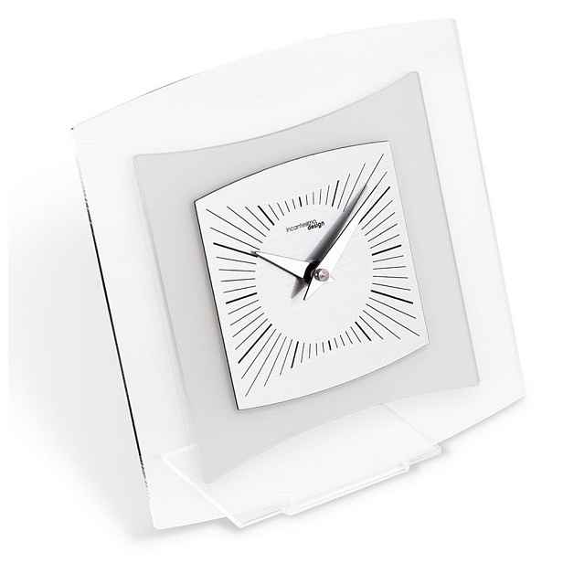 Designové stolní hodiny I805M chrome IncantesimoDesign 20cm