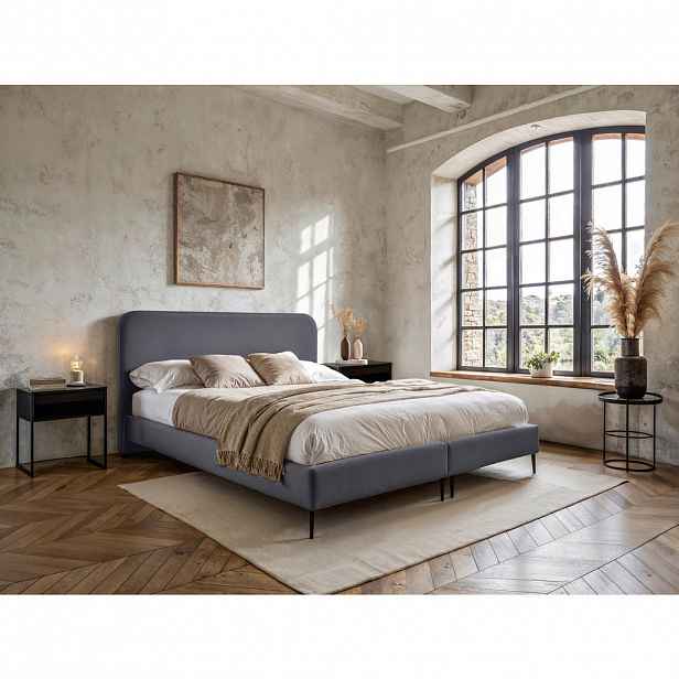 MID.YOU POSTEL BOXSPRING, 140/200 cm, šedá