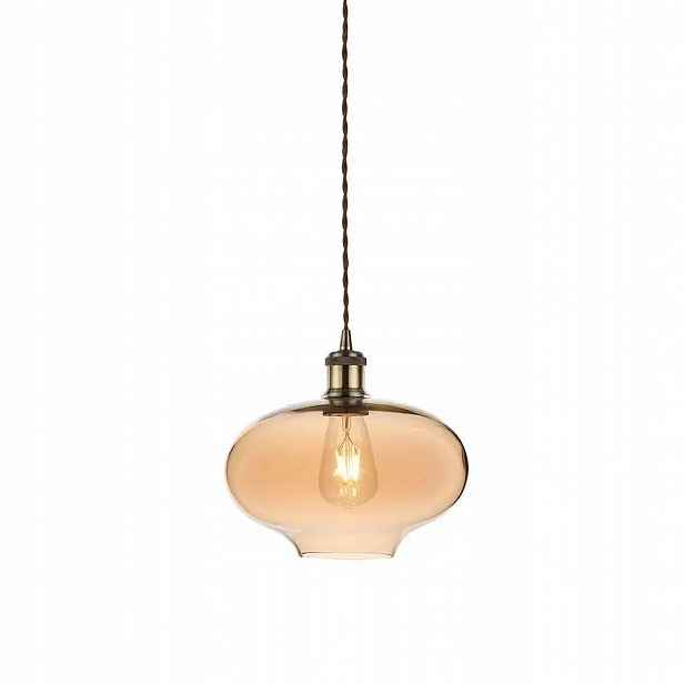Dekorativní Závěsná Lampa Skleněná Jantarová V-tac Fi 260 mm E27