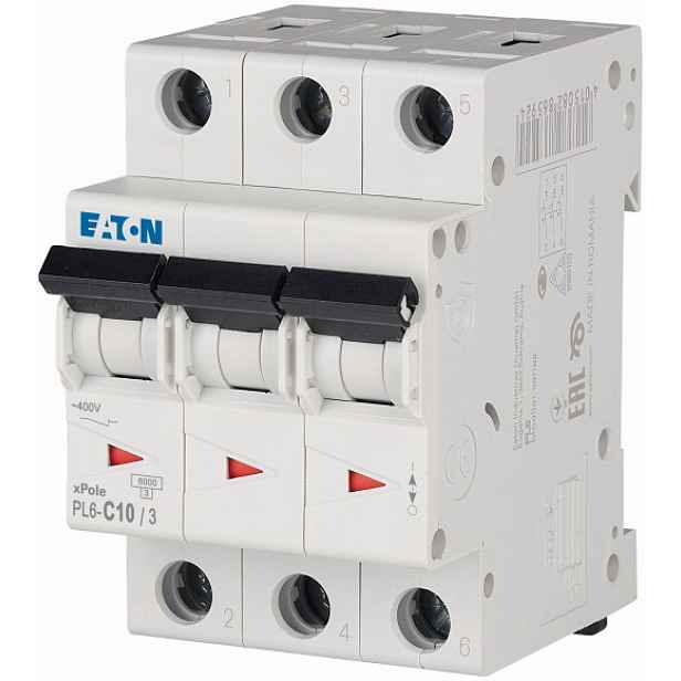 Jistič Eaton PL6-C10/3 6 kA C 10 A
