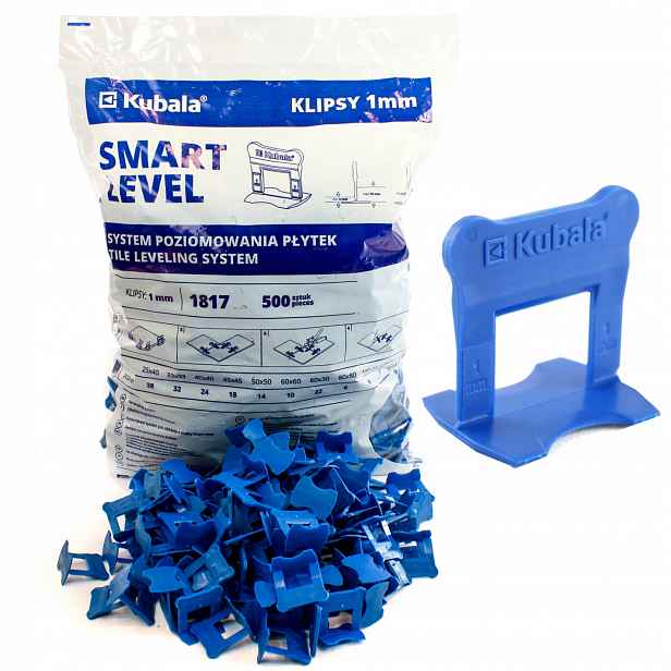Kubala Smart Level Klipsy Pro Vyrovnávání Dlaždic 1 mm 500 kusů 1817