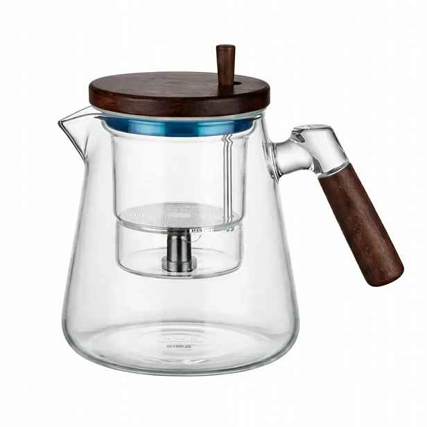 Magnetická Skleněná, Pevná Konvice Na Čaj S Konvičkou O Objemu 800 ML