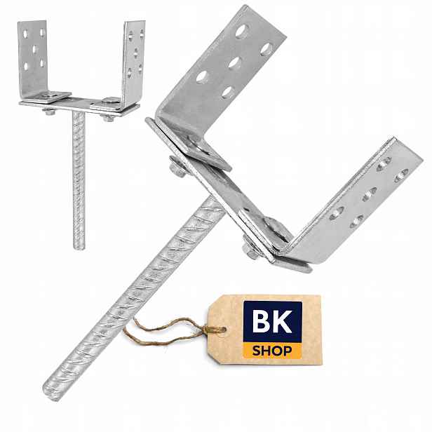 Patka sloupku kotva Nastavitelná 80 – 160 mm Do Betonu Držák 6 ks
