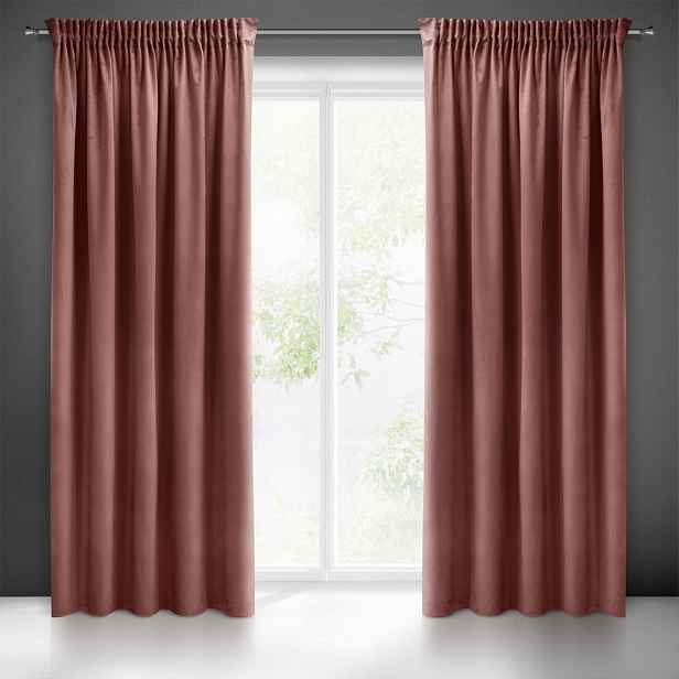 Závěs 140x270 růžový tmavý velurový na pásce Pierre Cardin