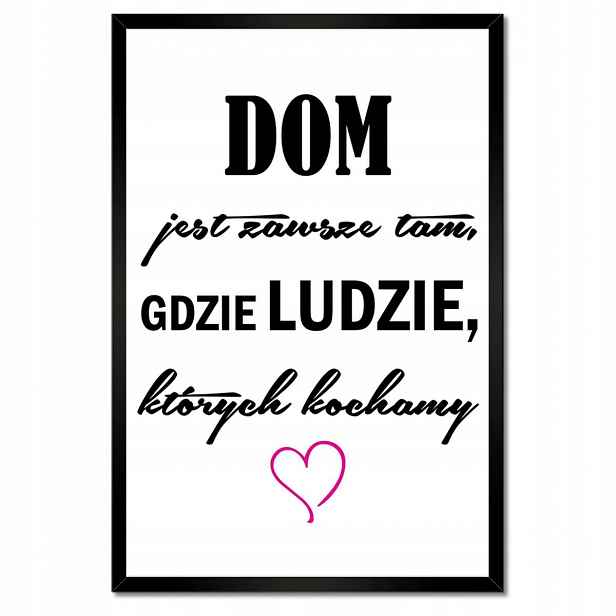 Plakáty v rámu 40x60 Dům je tam, kde jsou lidé