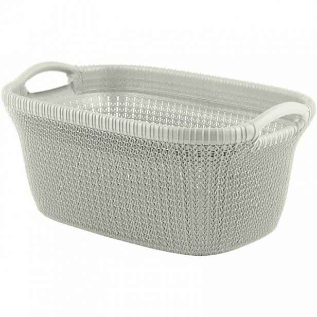 Koš na čisté prádlo KNIT bílý 40 l
