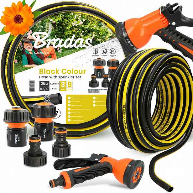 Hadice 3/4 vody Navíjecí Elastická 25 m Hadice 3-VRSTVÁ Zalévací Yo